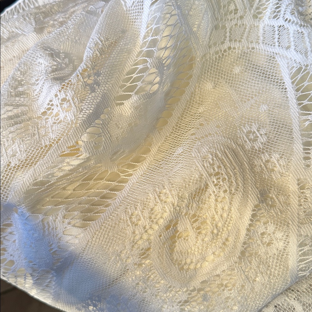 Elegant Cream Lace High Waist Maxi Skirt New Boutique - Picture 5 of 5